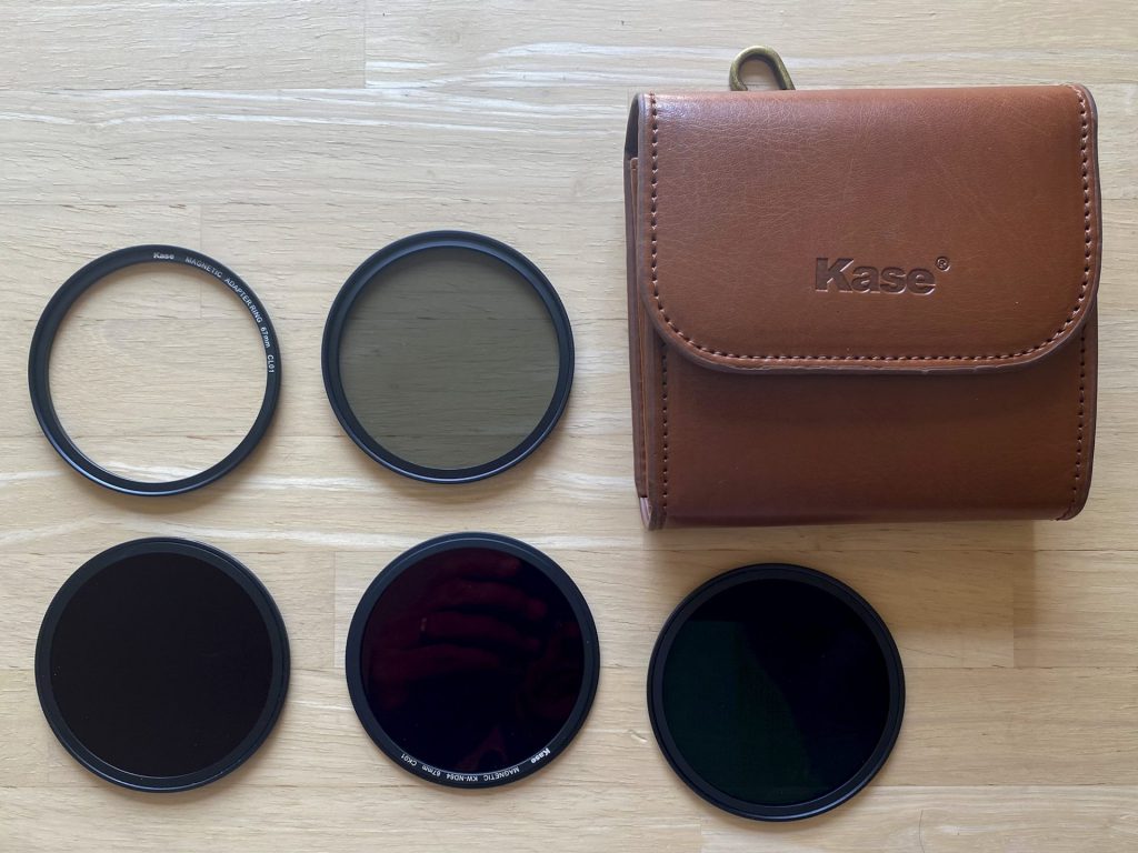 Photo of my light magnetic filter set from Kase